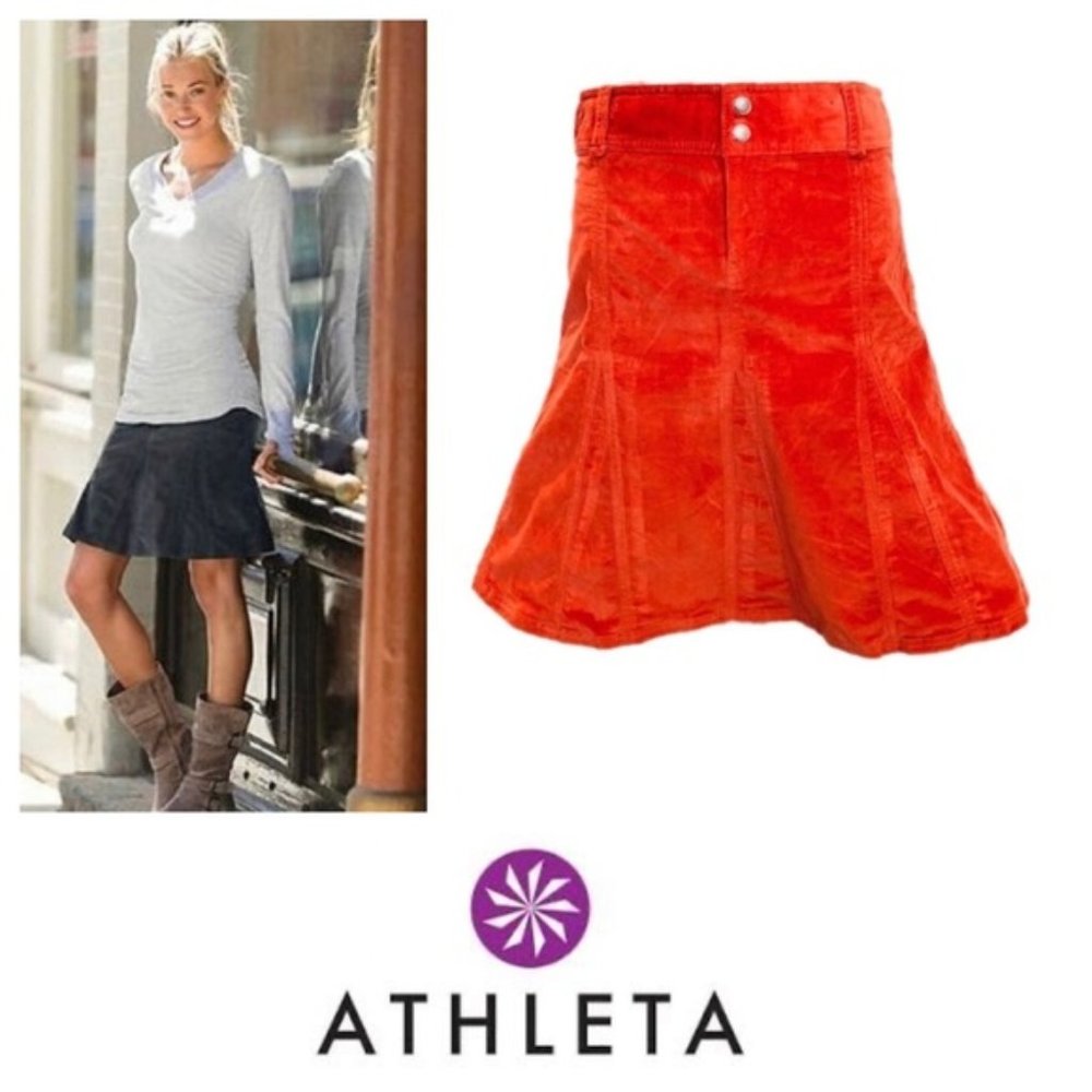 Athleta corduroy flared skirt, small